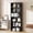 Black-L, variant on 5 Tier Bookcase, Bookshelf Storage Wall Shelf Organizer Display StandBook Shelf, Corner Storage Organizer, Black