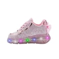 thumbnail image 2 of Tenis Para Niña Con Luces Led Rosa Agujetas Super Ligeros rosa 15, 2 of 6