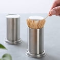 thumbnail image 4 of Lingouzi Stainless Steel Toothpick Holder Stash Curing Dent Toothpick Dispenser, 4 of 5