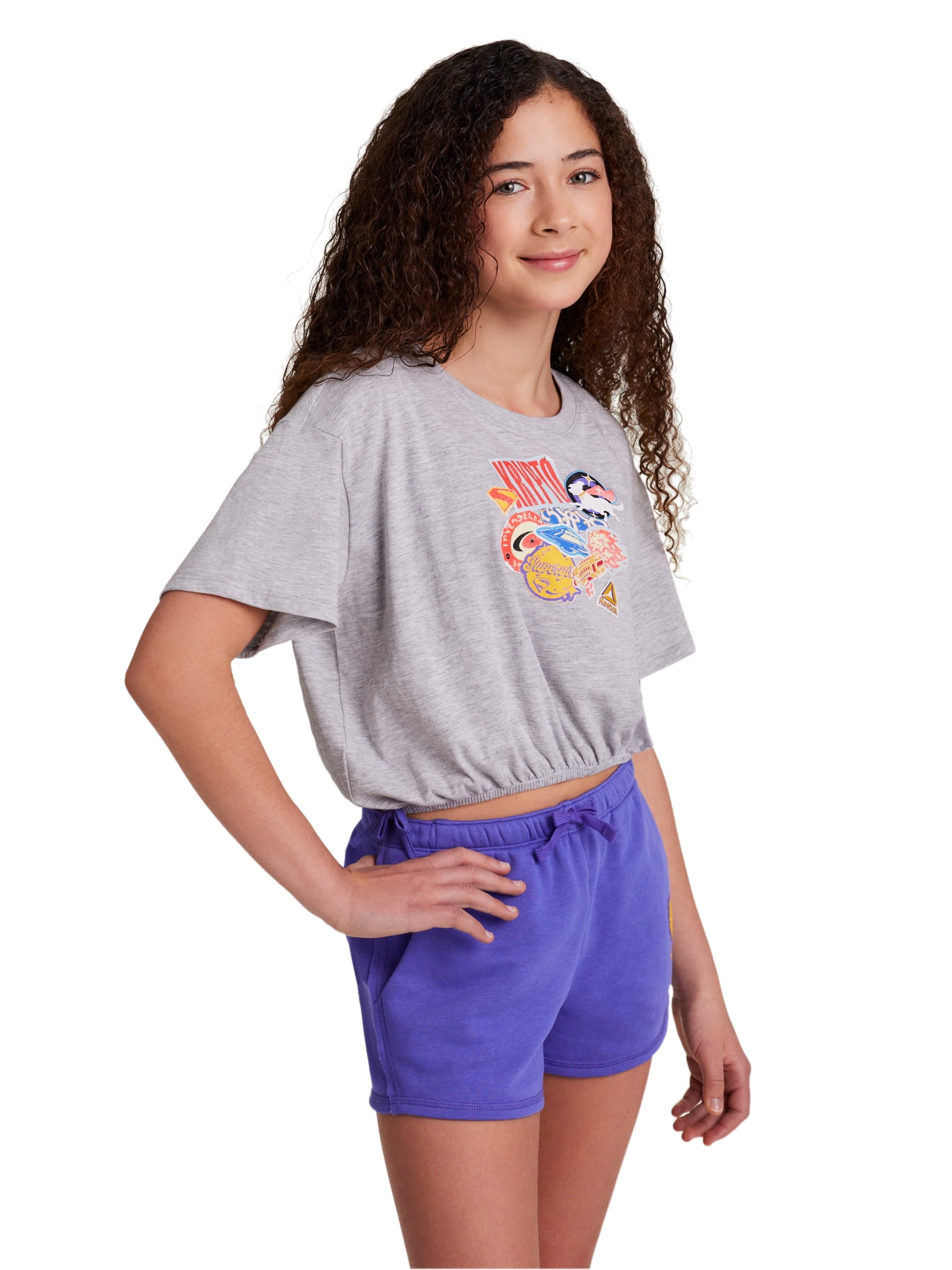 Reebok Girl's Supergirl Krypto Kollage Graphic T-Shirt, Sizes 4-18