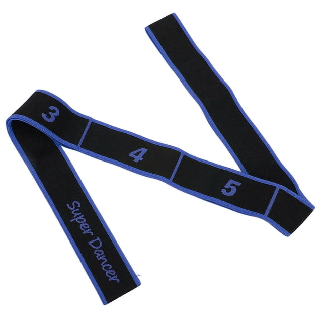Banda elástica de entrenamiento de baile latino para adultos, banda de resistencia al estiramiento de yoga para hacer ejercicio, gimnasio, color azul