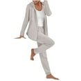 thumbnail image 3 of Hooded Sweatshirt And Pants Set Women's Two Piece Outfit Casual Long Sleeve Joggers Lounge Set with Pockets, Comfy Fleece Lined Sweatsuit for Women, [Winter Warm Gifts for Women], 3 of 9