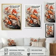 thumbnail image 4 of Designart "Koi Fish Fishing Contemporary wall art I" Animals Floater Framed Wall Art Print, 4 of 7
