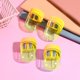 thumbnail image 4 of Twin Hole Pencil Sharpener Manual Pencil Sharpeners With Lid Portable Plastic Pencil Planer For Kids School Stationery Supplies, 4 of 6