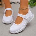 thumbnail image 5 of Alkepwun Walking Shoes Women Mesh Breathable Chunky Sole Plus Size Hook Loop Slip On Shoes Casual Comfort Lightweight Non Slip Round Toe Flat Roman Sneakers, 5 of 9