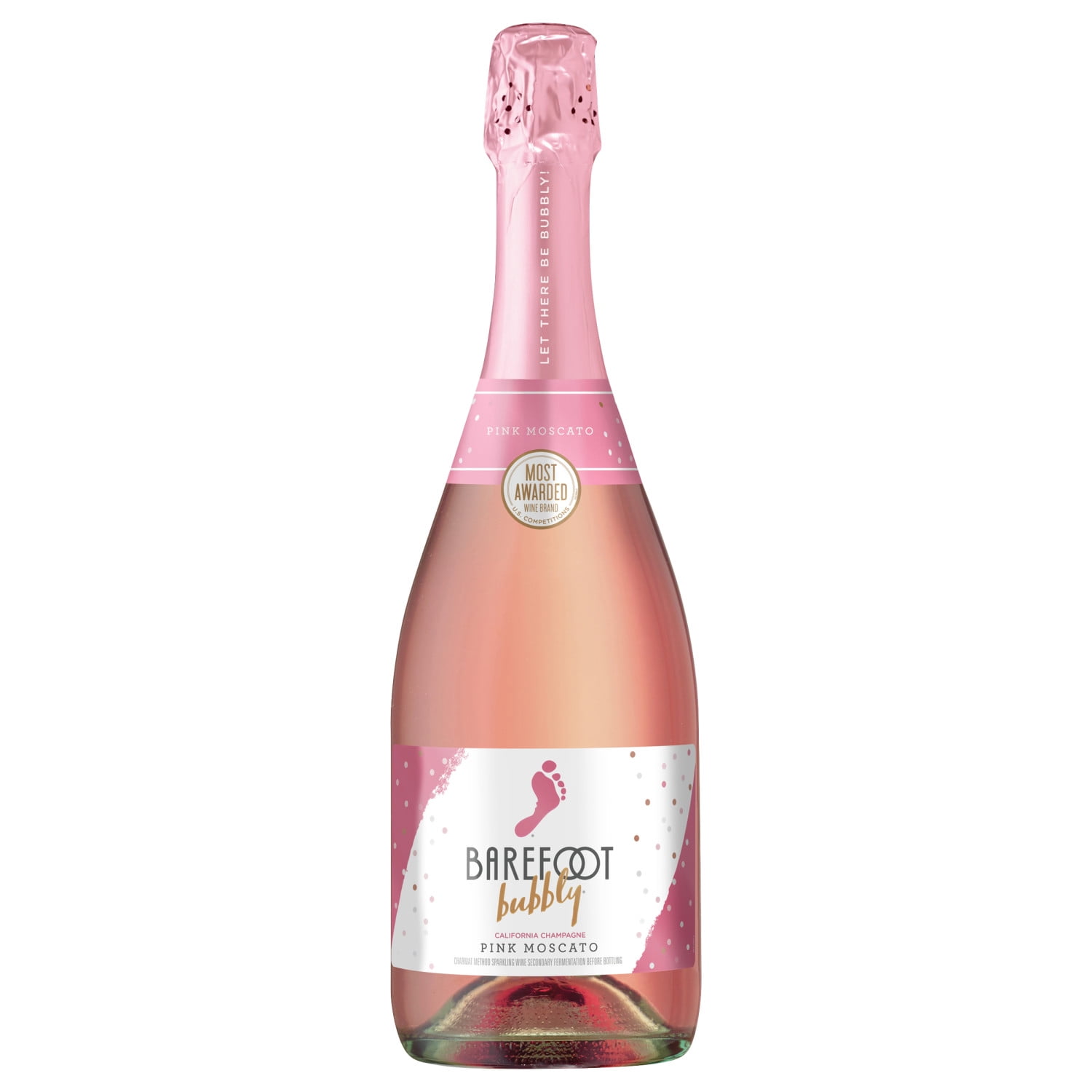 Barefoot Bubbly Pink Moscato Champagne Sparkling Wine 750ml, 9.5% ABV
