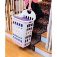 thumbnail image 3 of United Solutions Slim Rectangular Rolling Laundry Hamper with 2-Bushel, White, 3 of 3
