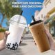 thumbnail image 2 of 100 Pcs Black Straws Jumbo Smoothie Straws, Plastic Disposable Wide-mouthed Large Straws(0.43" Wide X 9.45" Long), 2 of 5