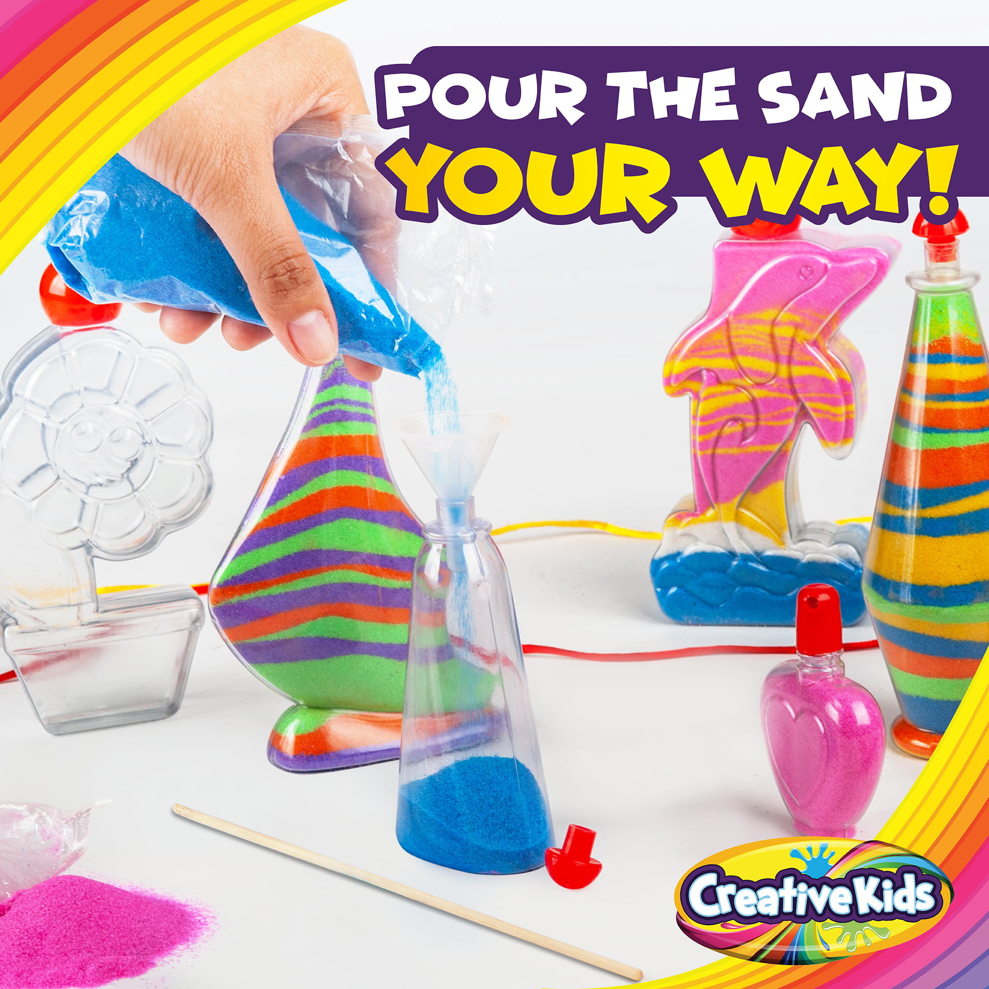 Toykraft Sand Art Kit for Kids, Toddler Arts and Crafts Activity Kits Age  3-5 - Ships