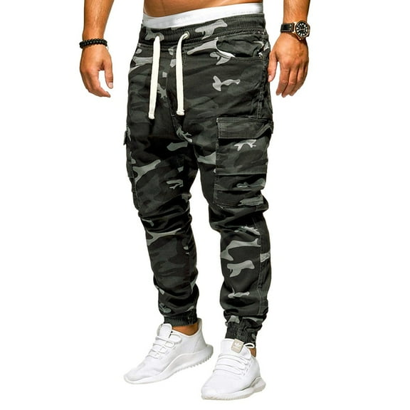 Men's Camo Jogger Harem Pants,Camo Cargo Jogger Pants for Men Plus Size,Camouflage Harem Sports Trousers Outdoor Sweatpants Tactical Casual Pants