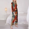 thumbnail image 3 of Pofeuu Rusty Rocket Launch Print Womens Pajamas Set Long Sleeve Sleepwear Button Down Nightwear Soft Pj Lounge Sets Button Down Pajamas Women-Medium, 3 of 7
