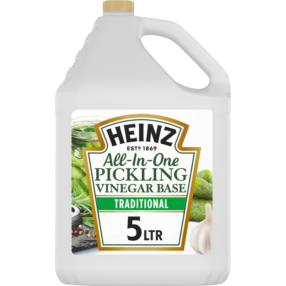 Heinz AllInOne Traditional Pickling Vinegar Base with Pickling Sault & Real Sugar, 1.32 gal