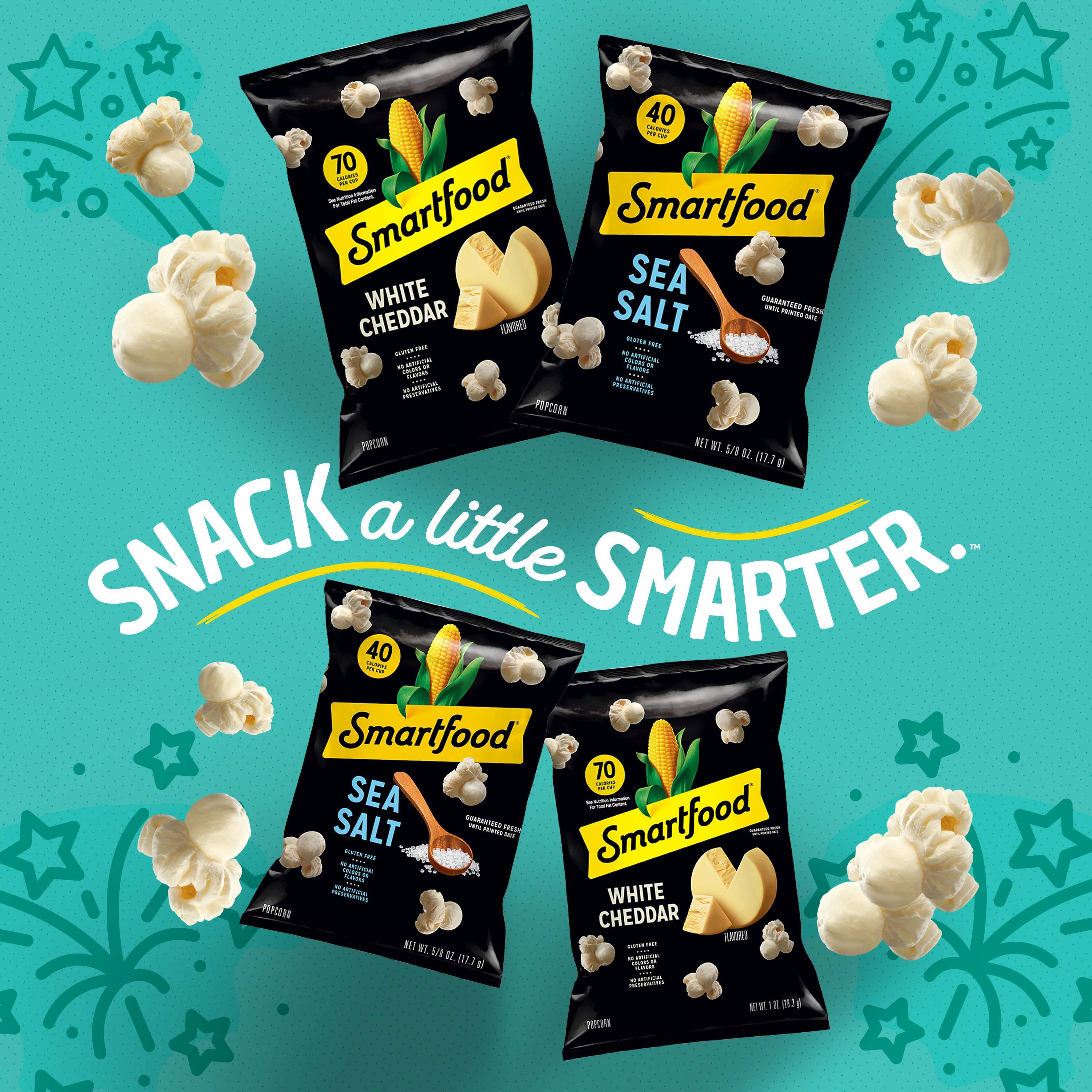 Smartfood Popcorn White Cheddar Flavored Popcorn Snacks, 0.625 Oz Bags, 40 Count Multipack - image 4 of 7
