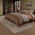 thumbnail image 4 of BERTHMEER 8'×10' Area Rugs for Living Room Bedroom Washable Large Brown Gray Vintage Oriental Non Slip Rugs for Office Dining Room Playroom Farmhouse Traditional Distressed Carpets, 4 of 8
