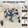 thumbnail image 4 of VEVOR Fauteuil Roulant pour Animaux à 2 Roues pour Pattes Arrière Fauteuil Roulant/chariot pour Chien Réglable (XS)), 4 of 9
