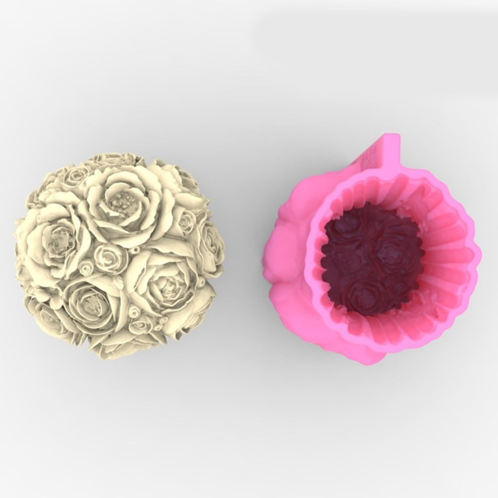 BQBQERT Rose Flower Silicone Epoxy Resin Mold Table Ornament Making Tool for Making Craft Supplies