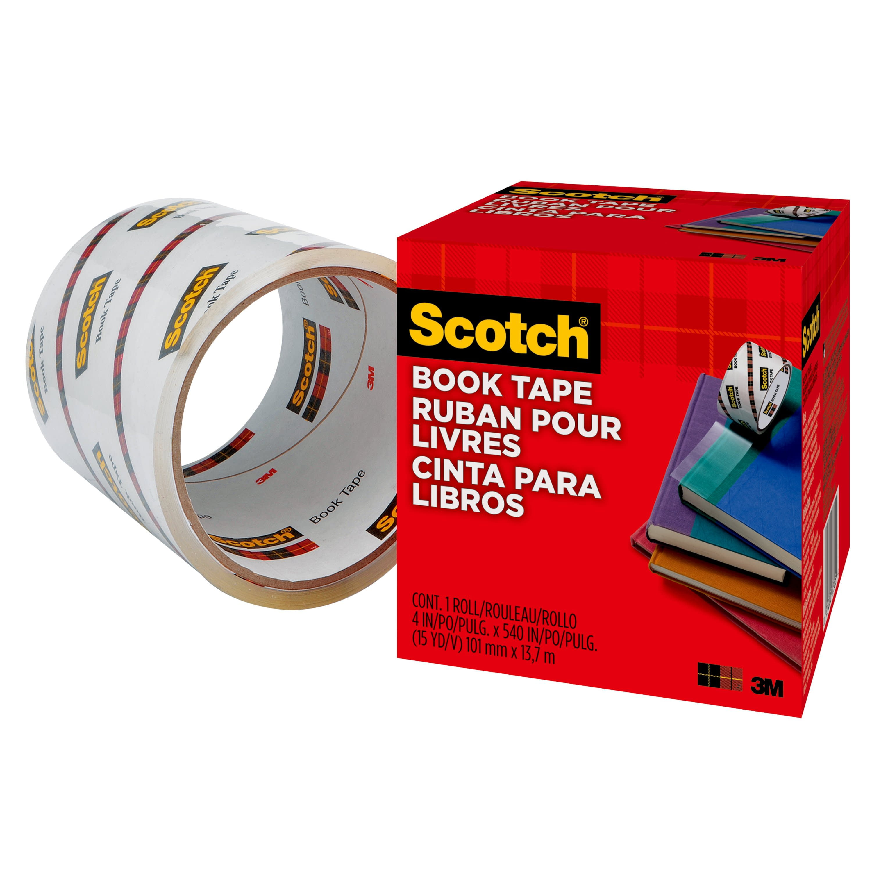 3M Scotch 845 Clear Book Repair Tape, 2 in Width x 15 yd Length