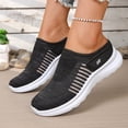thumbnail image 4 of Rokment Womens Orthopedic Clogs Backless Walking Slides Sandals Lightweight Comfortable Mesh Athletic Nursing Driving Arch Support Mules Slip on Casual Sneakers Summer Fall Black Size 6.5, 4 of 5