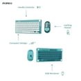 thumbnail image 4 of Incipio Translucent Slim Wireless Keyboard and Mouse Combo, 2.4 Ghz Wireless, Multimedia Controls, Compact Layout-Turquoise, 4 of 15