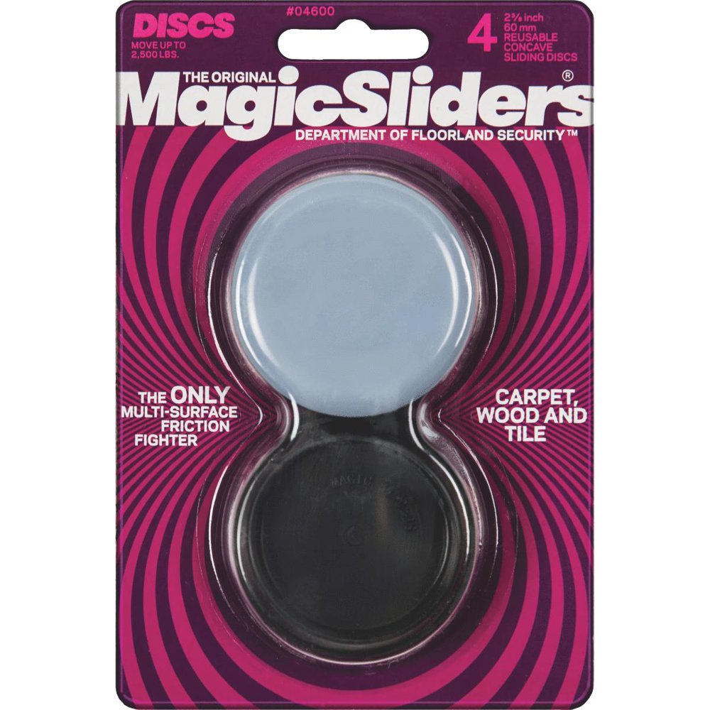 Magic Sliders 23/8 In. Concave Round Furniture Glide,(4Pack) 04600
