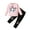 Pink, variant on Akiihool Girls Sweatsuit Set Girls 2 Piece Outfits Tee Crew Neck Top Tops and Sweatpants Outfits Sportwear Sweatsuits Tracksuits (Pink,5-6 Years)