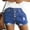 *Blue, variant on ClodeEU Women's Ripped Denim Hot Shorts ,Trendy Casual Summer Jean Shorts White,Womens Plus L