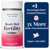 Best Nest Wellness Ready Bird Women's Fertility Formula, 3-in-1 Conception Fertility Prenatal Vitamins, 30 Ct
