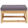 thumbnail image 4 of vidaXL Patio Footstool with Cushions Solid Wood Acacia, 4 of 7