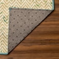 thumbnail image 3 of My Magic Carpet 3'x5' Machine Washable Non-Slip Kitchen Entryway Area Rug - Hazel Chevron Teal, 3 of 5