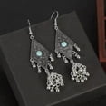 thumbnail image 4 of RSAMD Vintage Silver Ethnic Turquoise Drop Earrings Boho Jewelry Gift for Women-Style B, 4 of 9