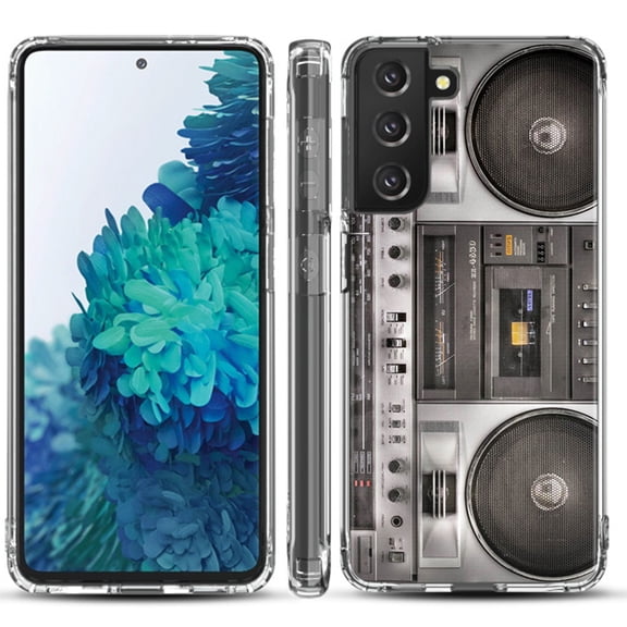 Shockproof Hybrid Bumper Phone Case for Samsung galaxy S21  5G / S21 Plus 5G, by OneToughShield ® - Boombox