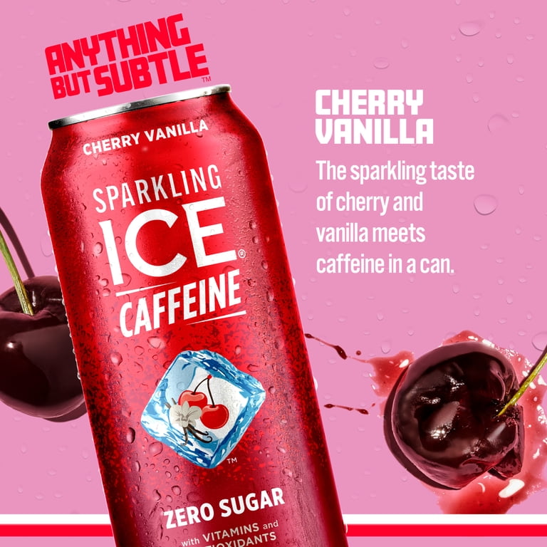 Sparkling Ice Caffeine Cherry Vanilla, 16 fl oz, 12 Pack photo 2