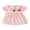 Pink, variant on BemeyourBBs Toddler Baby Girl Back to School Dresses Kids Kindergarten Outfits Baby Girl Summer Dress with Bows Striped Apple Embroidered Puff Short Sleeve Doll Collar Causal A-line Dress