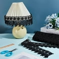 thumbnail image 4 of Black Polyester 7.5 Yards 3.5in Vintage Scalloped Embroidery Lace Trim for Gothic Wedding Christmas Decoration, 4 of 8