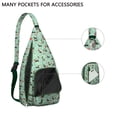 thumbnail image 2 of Floral Dog Sling Backpack - Cute Pet Lover Gift, Fashionable Shoulder Pack with Layered Storage for Travel, 2 of 4
