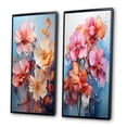 thumbnail image 3 of Designart "Multicolored Acrylic Red Orchids in Representation II" Orchids Framed Wall Art Set Of 2 - Red Floral Framed Canvas Set For Living Room Decor, 3 of 6