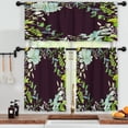 thumbnail image 3 of LALILO Kitchen Curtains and Valances Set of 3 36" Square Window Treatment Tiers for Window Decor, 3 of 5