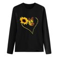 thumbnail image 3 of Puntoco Mujer Imprimir Casual Impresión Manga Larga Sudadera Pullover tops Blusa Puntoco Puntoco-1131, 3 of 5