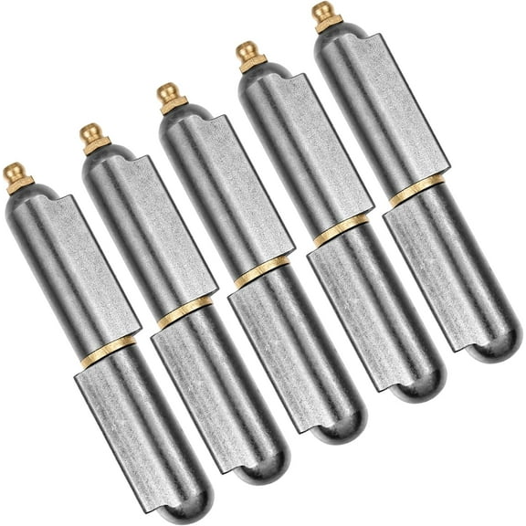 Plutput BBQ Smoker Bullet Weld on Bullet Hinge Carbon Steel Weldable Barrel Hinges Heavy Duty for Swing Door Trailer Ramp(5 Pcs,4 Inch)