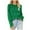 Green, variant on Fengactive Women's Christmas Sweaters Warm Knitted Sweaters Crew Neck Holiday Pullovers Funny Xmas Tops