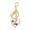 Gold Heart, variant on Cherry Bag Charm Keychain – Gold Resin Fruit Pendant for Handbags, Purses & Backpacks