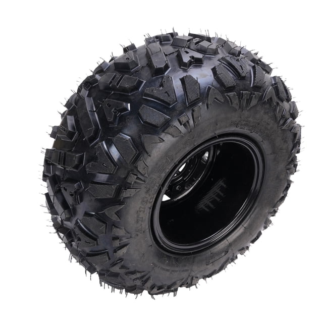 18x9.5-8 Rear Tire with Rim, Excellent Road Grip 8 Inches Easy Installation Puncture Proof Go Kart Rear Tire for Cart Garden Lawn Mower