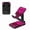 Hot Pink Glitter Sparkle With Black Pink Glitter Leopard, variant on WIRESTER Black Foldable Phone Stand for Desk, Adjustable Portable Cell Phone Holder for iPhone 17, 16, 15, 14 and Android Smartphones - Shamrock Clover Leaves