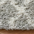 thumbnail image 3 of SAFAVIEH Berber Andrina Geometric Shag Area Rug, Light Gray/Cream, 6'7" x 6'7" Round, 3 of 12