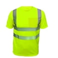 thumbnail image 4 of 2 Pack-High Visibility Short Sleeve T-Shirt Hi Vis Green Work Safety Reflective Tape Class 2 Size: Small, 4 of 5