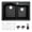 Black, variant on Karran Usa QT-610-BI-PK1 Quartz Qt 33" Drop In Double Basin Quartz Composite Kitchen Sink