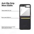 thumbnail image 4 of Frusde Compatible with Samsung Galaxy Z Flip 5 Leather Case with Screen Protector Wristband Slim Shockproof Case-White, 4 of 6