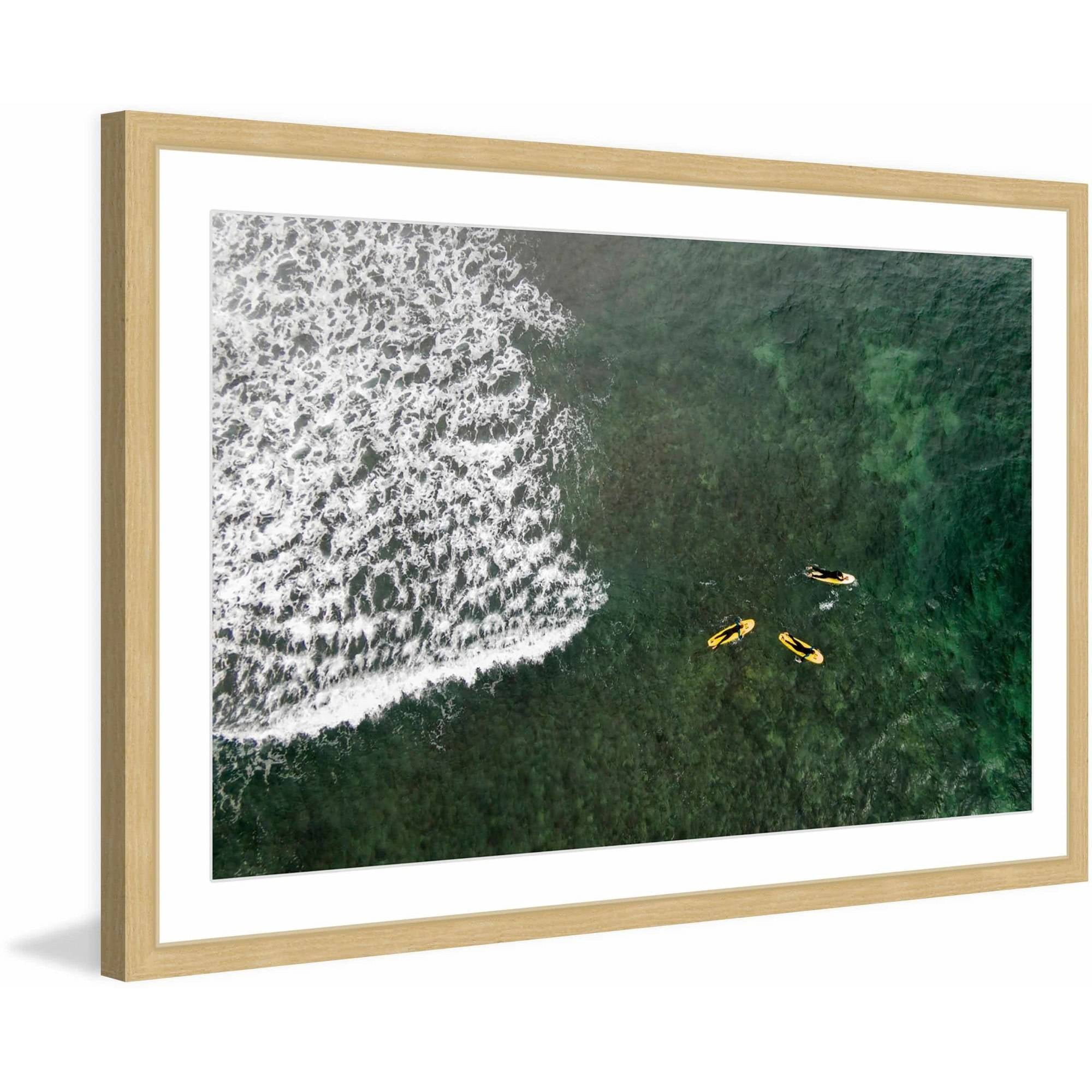 "Yellow Boats" Framed Painting Print