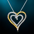 thumbnail image 3 of Natalia Drake 1/3 Cttw Diamond Double Heart Necklace for Women in Yellow Gold Plated Sterling Silver, 3 of 6