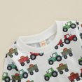 thumbnail image 3 of Halloween Toddler Baby Girl Boy Outfit Pumpkin Tractors Sweatshirt Long Sleeve Shirts Top and Pants Set Cute Fall Winter Clothes, 3 of 8